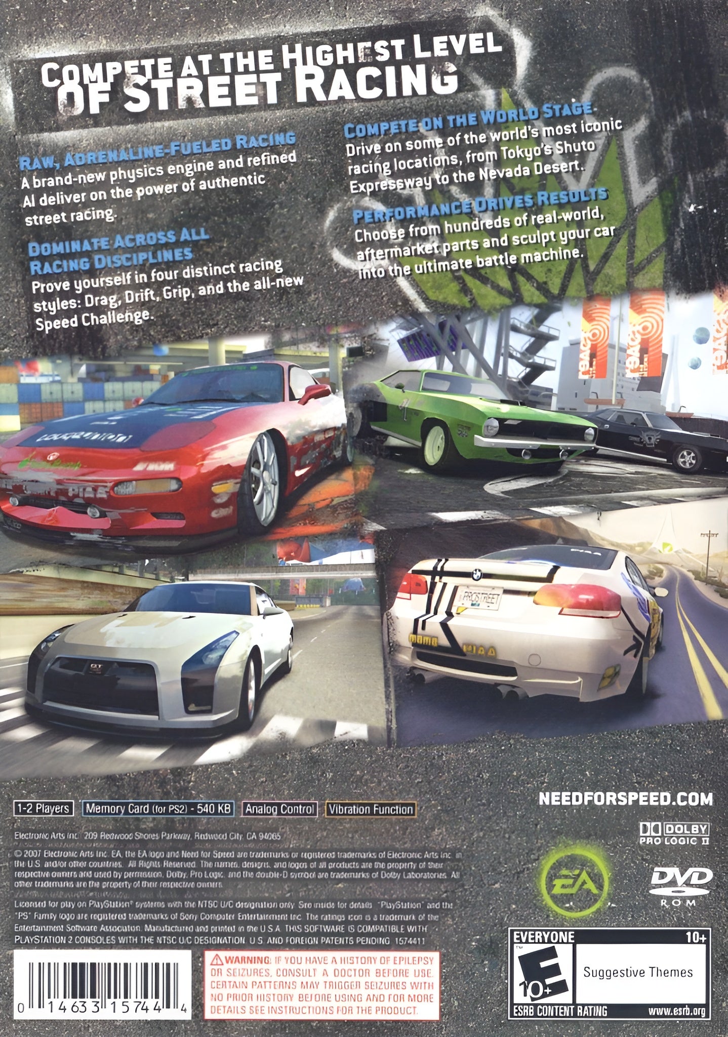 Need for Speed: Prostreet PS2 - Video Game - Used - CaveGamers - Image 2
