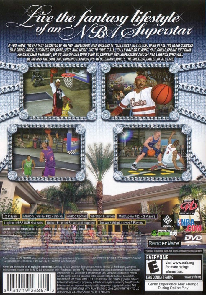 NBA Ballers PS2 - Video Game - Used - CaveGamers - Image 2