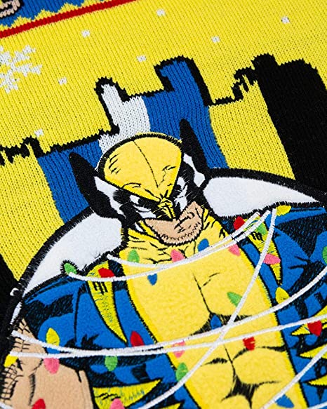 Marvel Wolverine Tree Lights Jumper / Ugly Christmas Sweater - XS - Apparel - New - CaveGamers - Image 5