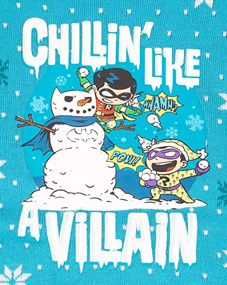 DC Comics 'Chillin like a Villain' Kids Jumper / Ugly Christmas Sweater - Ages 5-6 - Apparel - New - CaveGamers - Image 3