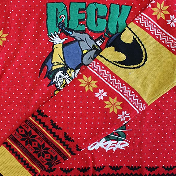 Batman Deck the Joker Jumper / Ugly Christmas Sweater - Small - Apparel - New - CaveGamers - Image 4