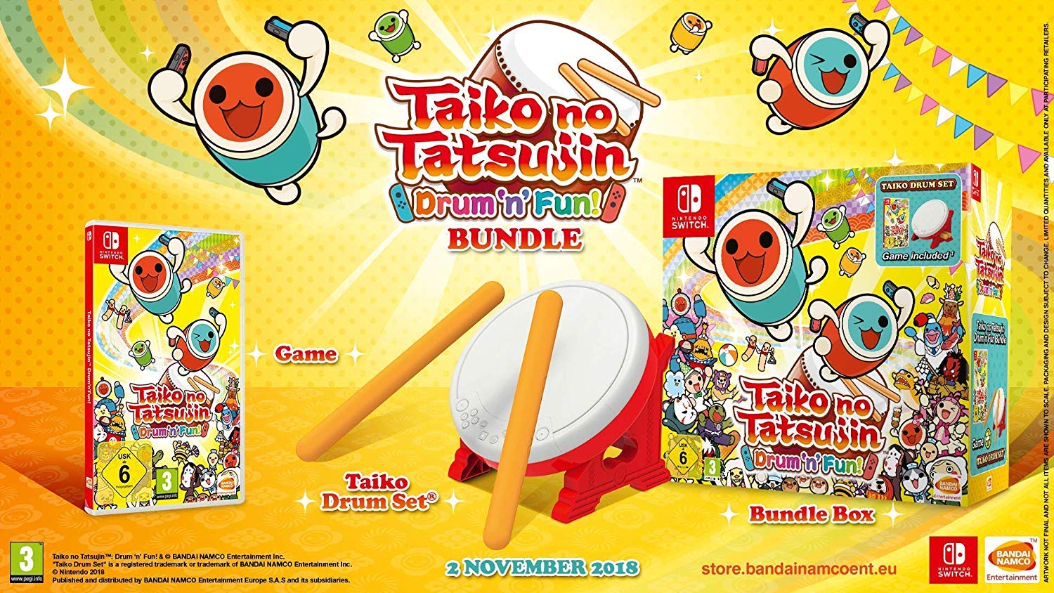 Taiko no Tatsujin Drum 'n' Fun! Bundle [Europe]