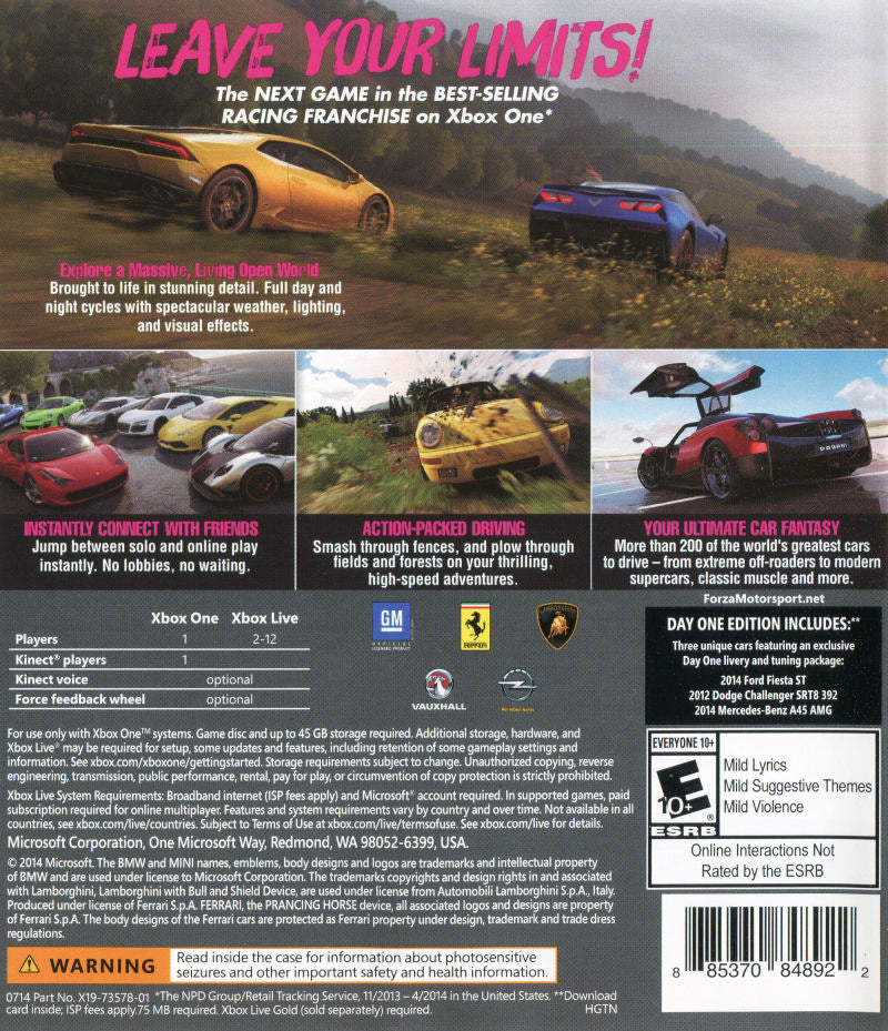 Forza Horizon 2 Xbox One - Video Game - Used - CaveGamers - Image 2