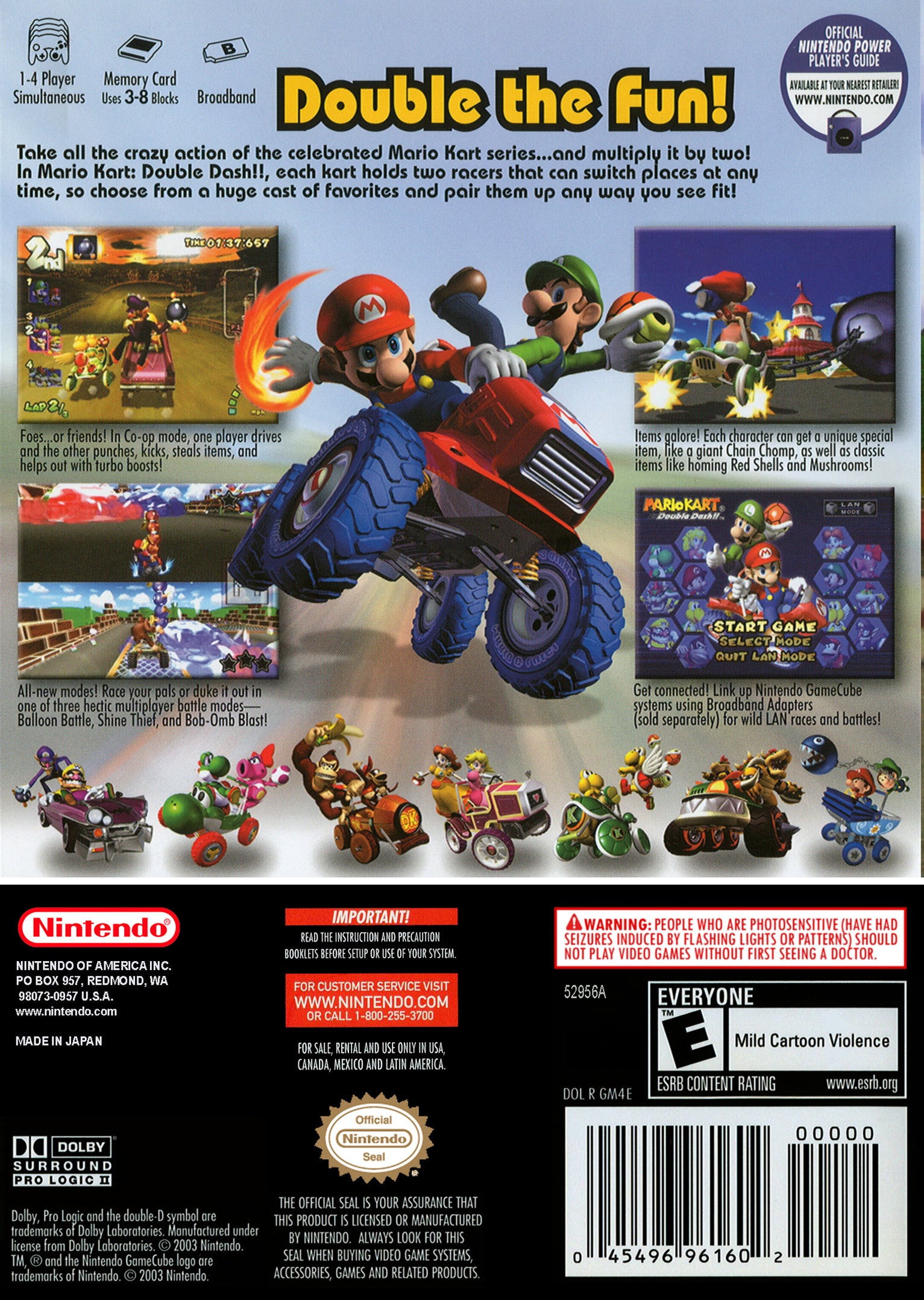 Mario Kart Double Dash Bonus Disc GameCube - Video Game - Used - CaveGamers - Image 2