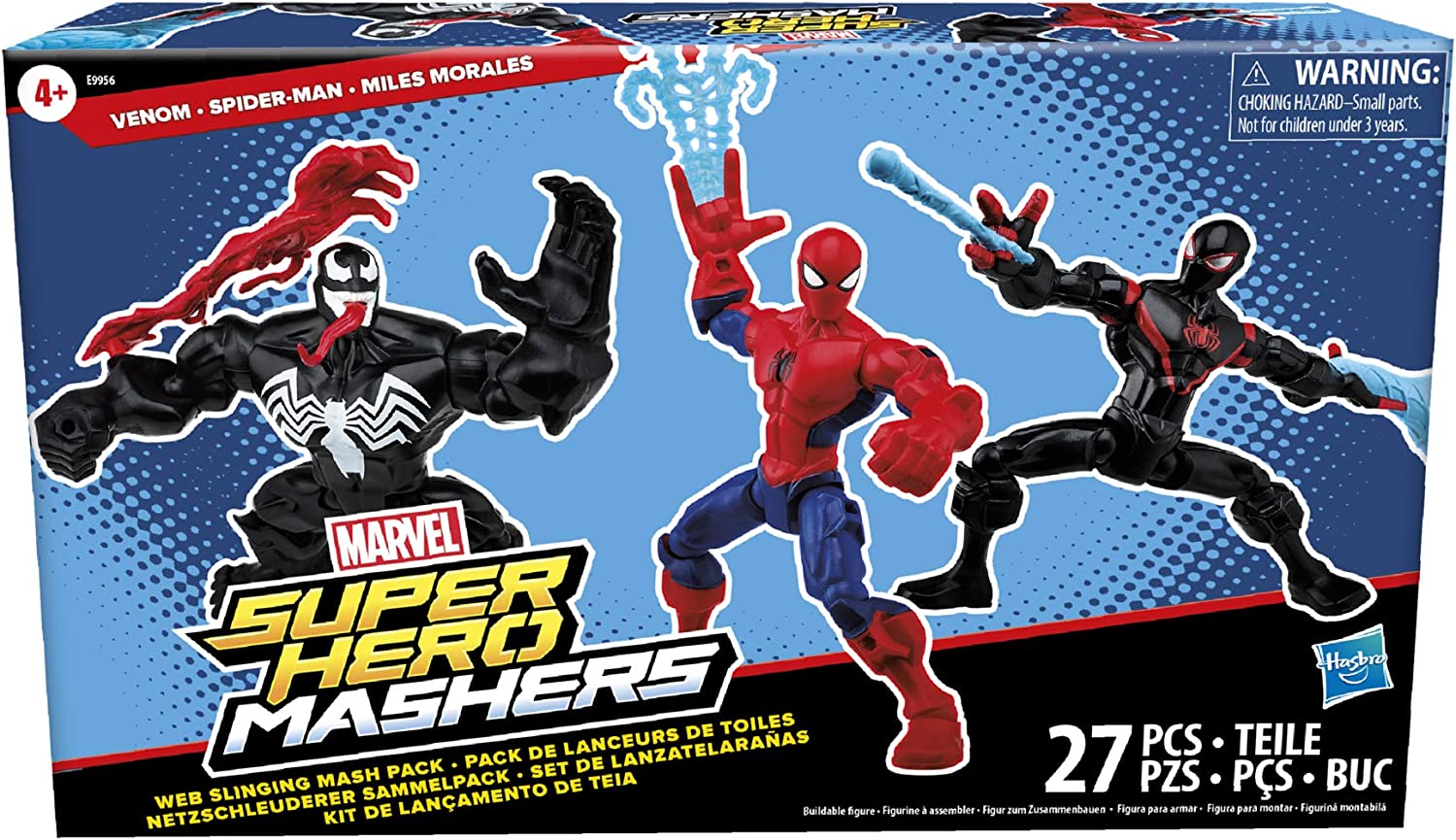 Web Slinging Venom Spider-Man Miles Morales - Marvel Super Hero Mashers 6" Action Figures - Toys - New - CaveGamers - Image 2