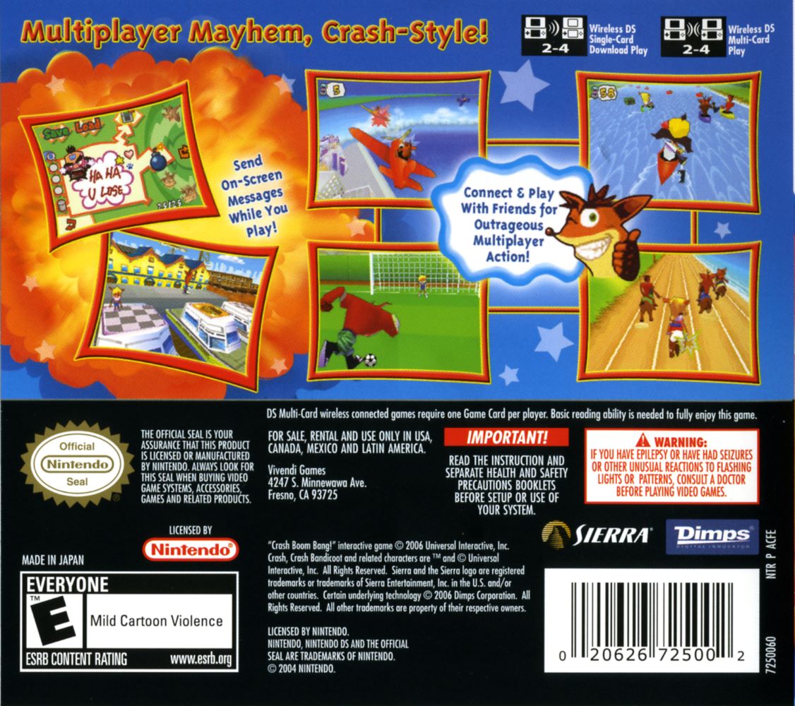 Crash Boom Bang DS - Video Game - Used - CaveGamers - Image 2
