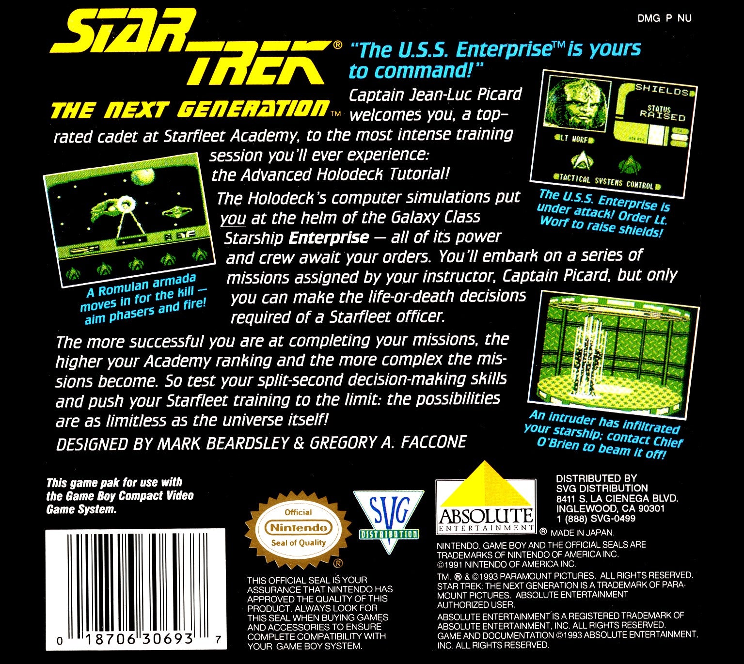 Star Trek Next Generation Game Boy - Video Game - Used - CaveGamers - Image 2