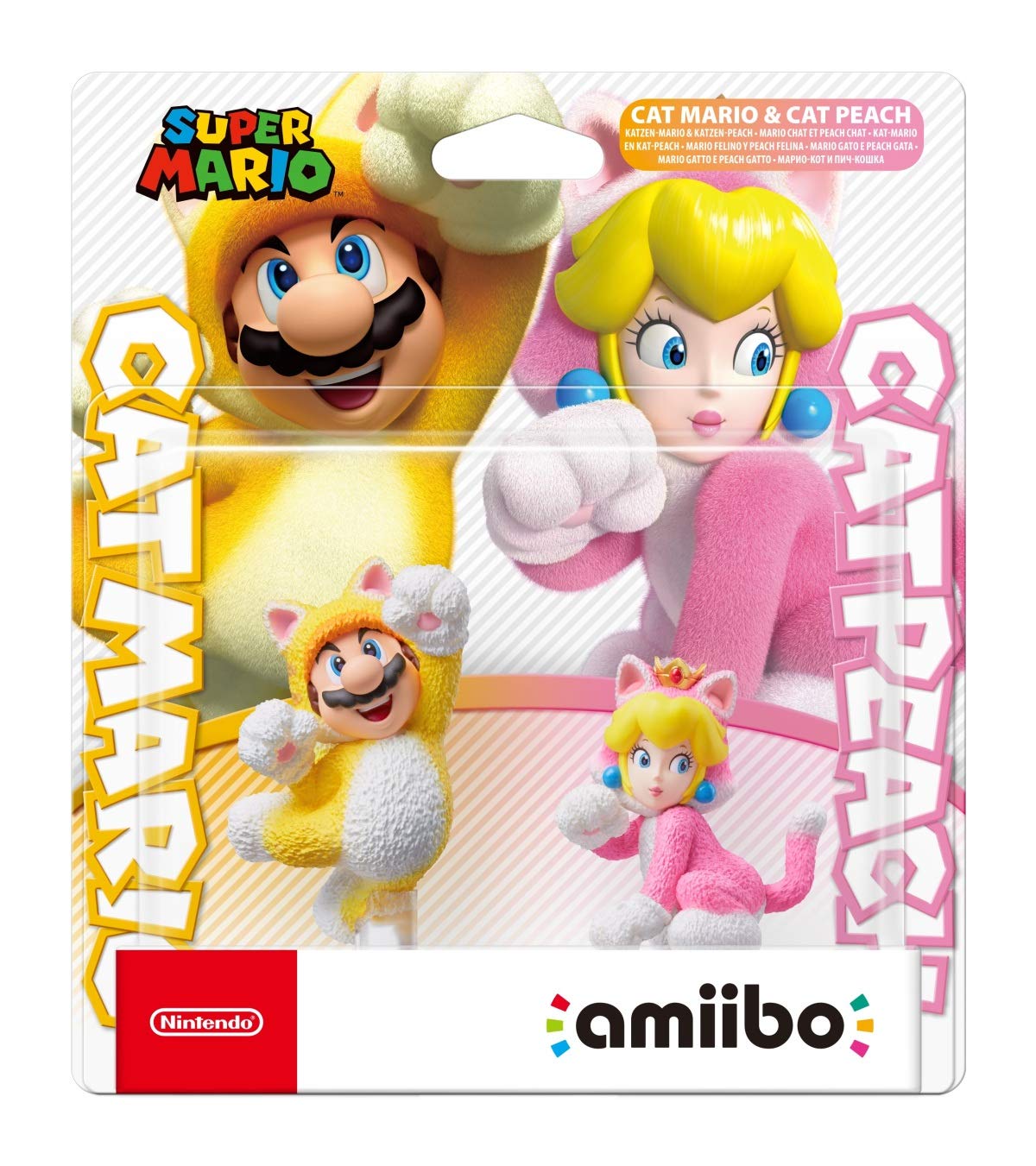amiibo Super Mario Cat Mario & Cat Peach Amiibos - Video Game Accessory - New - CaveGamers