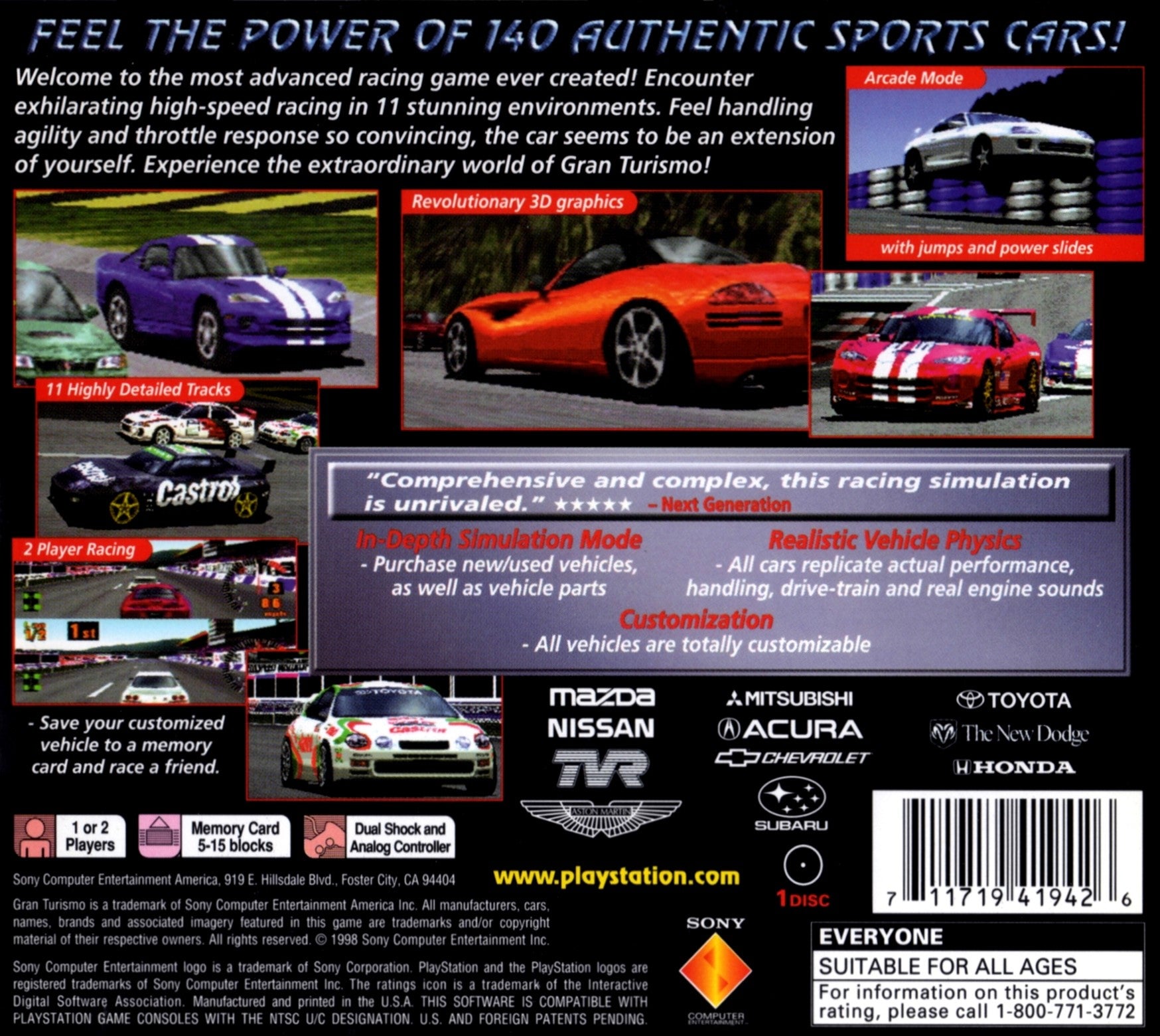 Gran Turismo Playstation - Video Game - Used - CaveGamers - Image 2