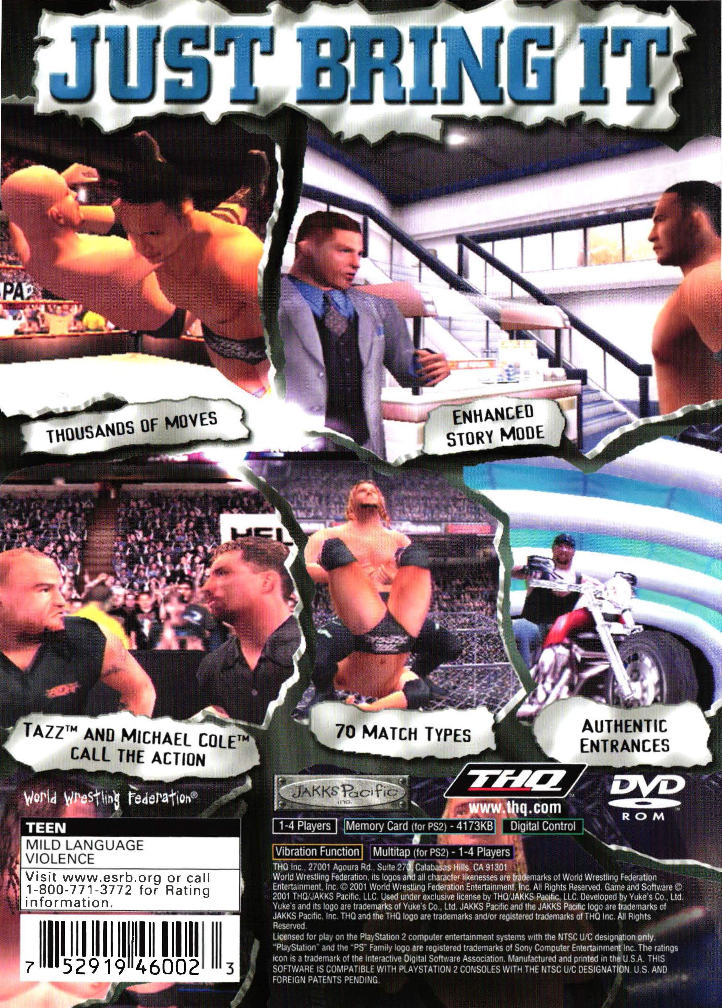 WWF Smackdown: Just Bring It PS2 - Video Game - Used - CaveGamers - Image 2