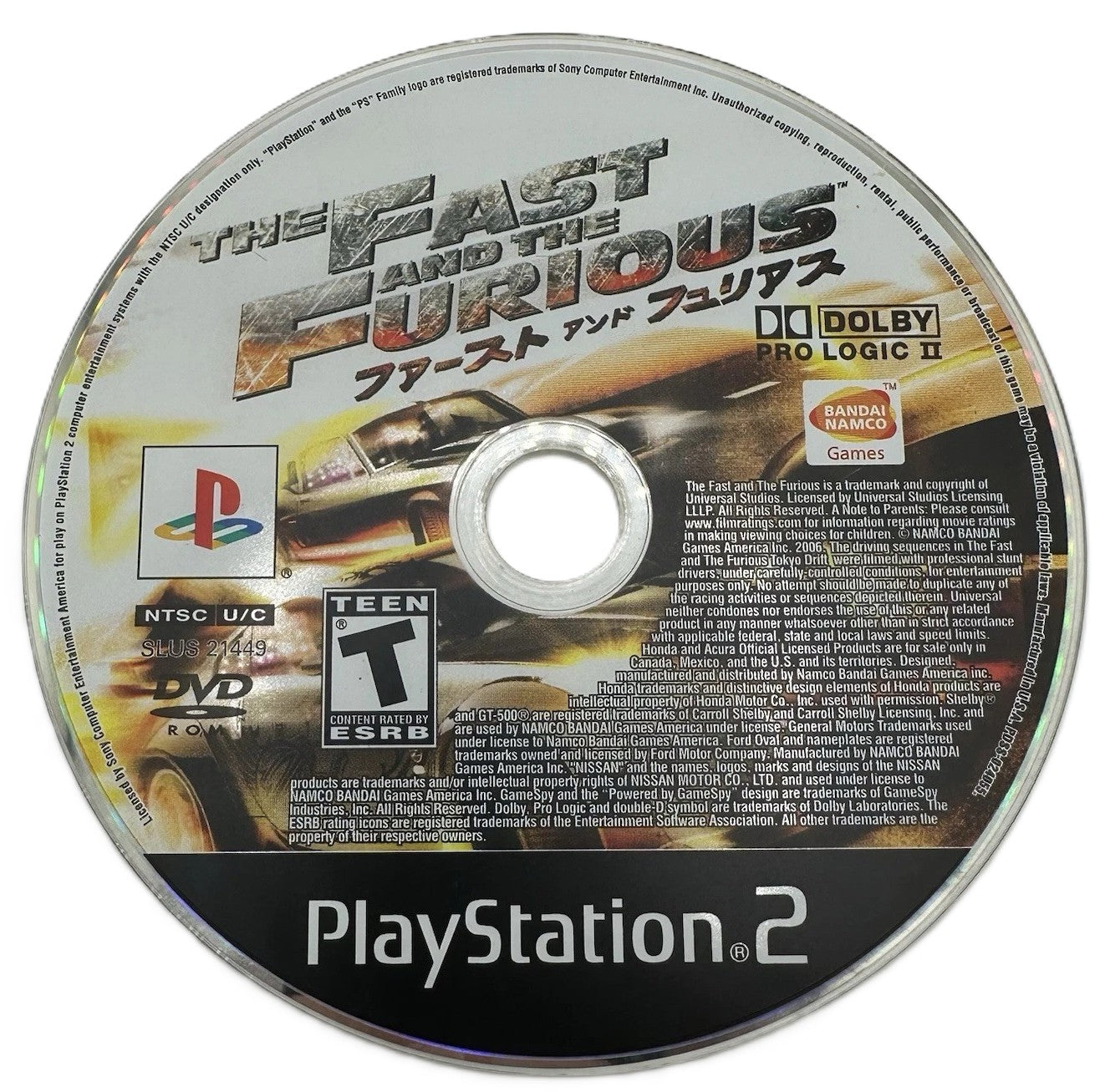 Fast and the Furious PS2 - Video Game - Used - CaveGamers - Image 3