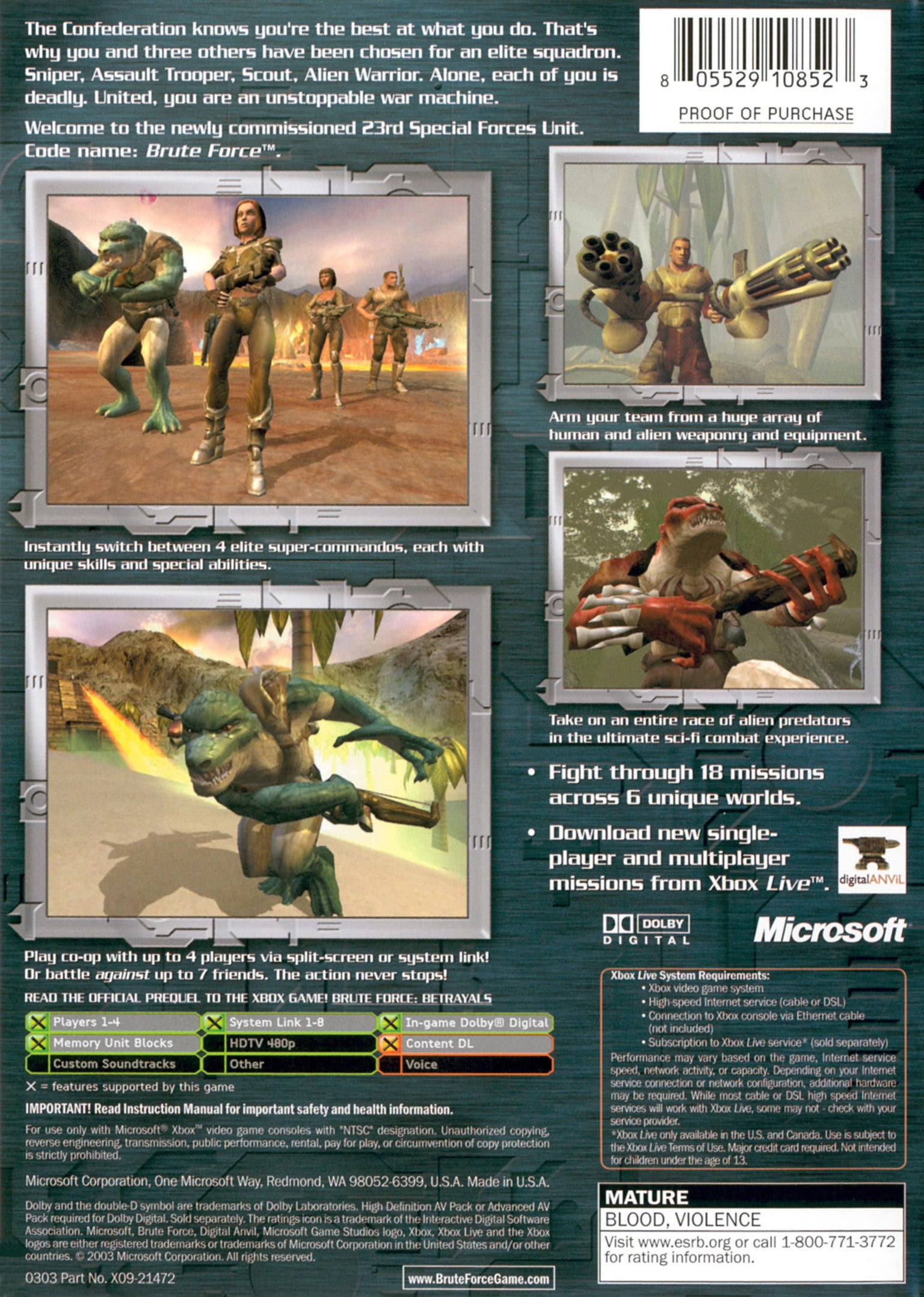 Brute Force Xbox - Video Game - Used - CaveGamers - Image 2