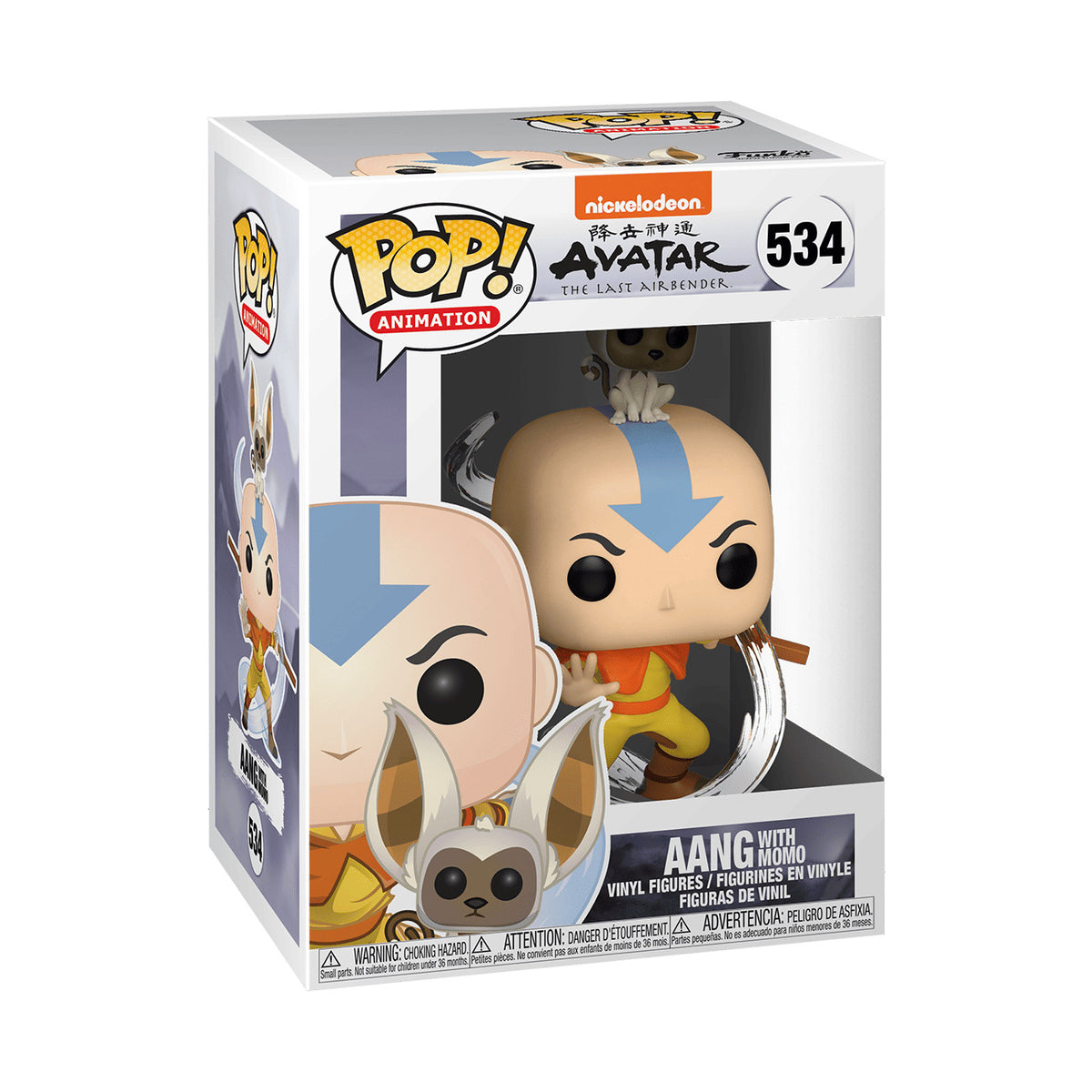 Funko Pop! Avatar Aang with Momo Vinyl Figure - Toys - New - CaveGamers