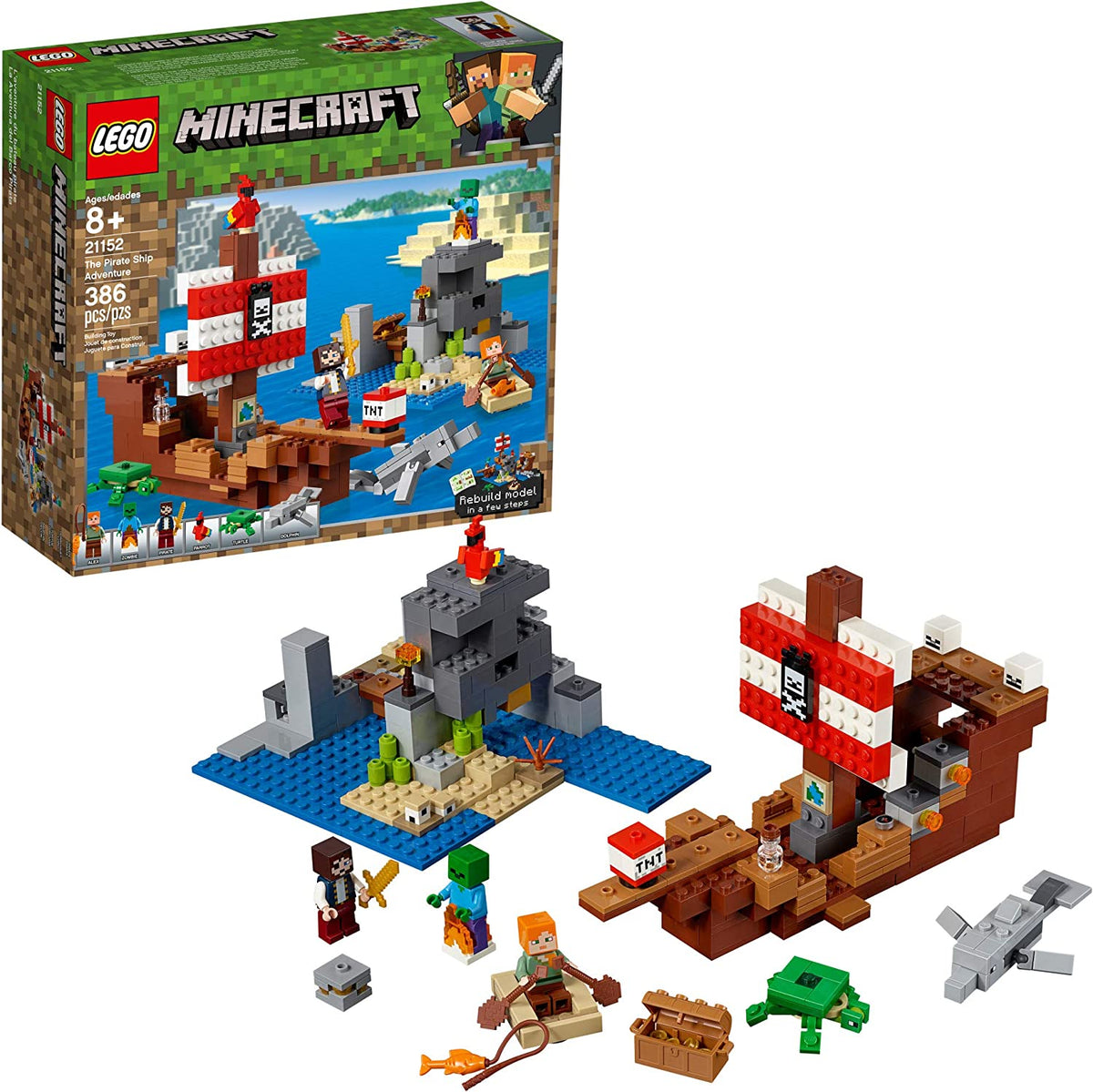 LEGO Minecraft The Pirate Ship Adventure 21152 Building Sets - Toys - New - CaveGamers - Image 3