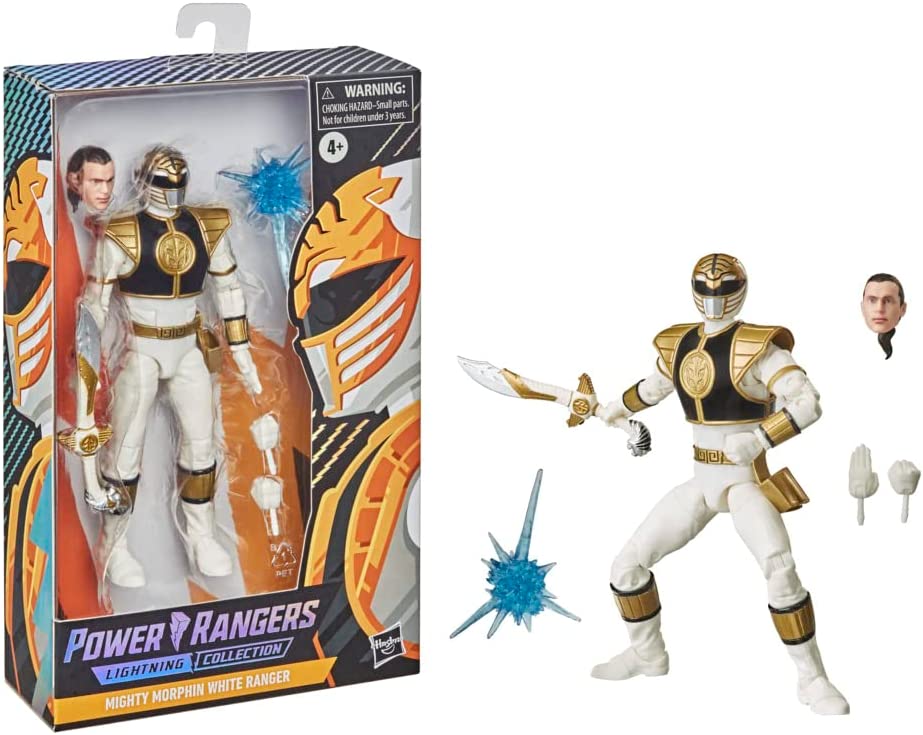Power Rangers Lightning Collection Mighty Morphin White Ranger 6" Action Figure Action Figures - Toys - New - CaveGamers