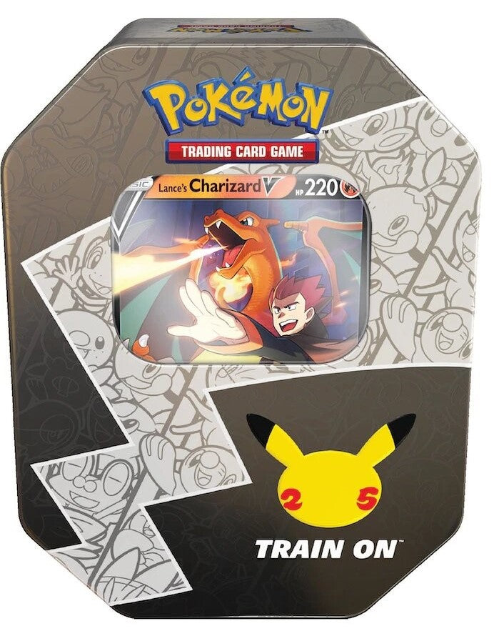 Pokemon TCG: 25th Anniversary Tin Lance's Charizard - Trading Card - New - CaveGamers