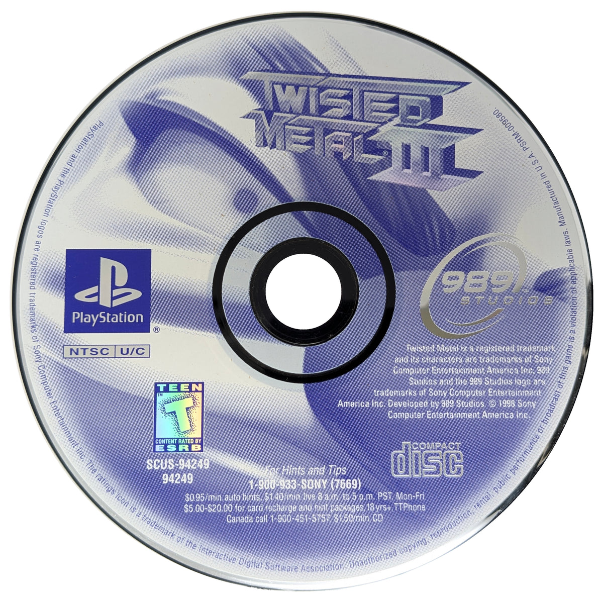 Twisted Metal III Playstation - Video Game - Used - CaveGamers - Image 3