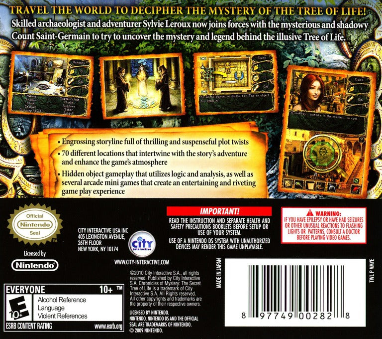 Chronicles Of Mystery: The Secret Tree of Life DS - Video Game - Used - CaveGamers - Image 2