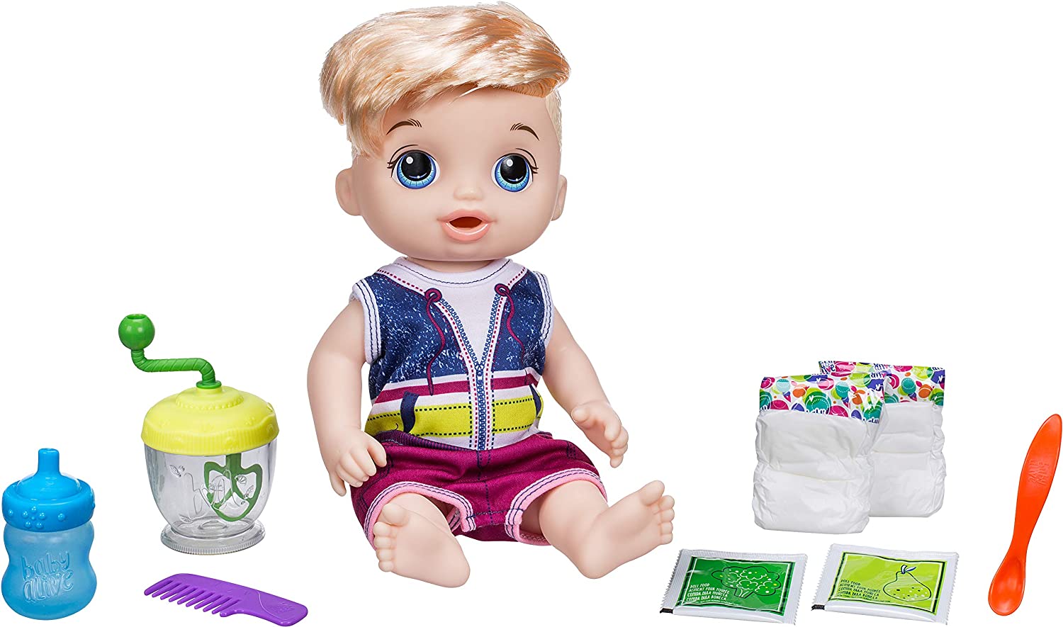 Baby Alive Sweet Spoonfuls Boy Blonde Baby Boy Doll Dolls - Toys - New - CaveGamers