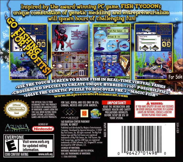 Fish Tycoon DS - Video Game - Used - CaveGamers - Image 2
