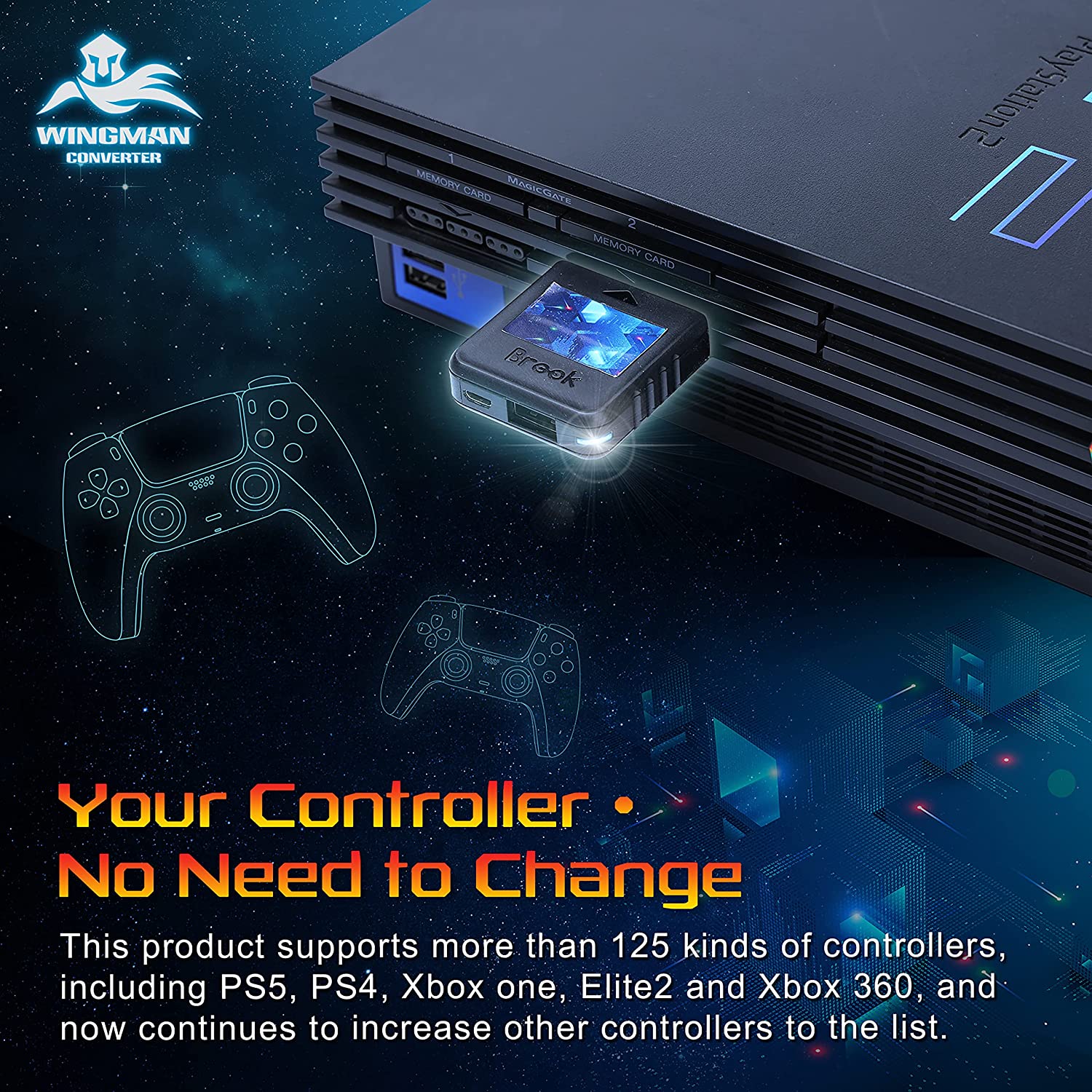 Brook Wingman PS2 Converter - Video Game Accessory - New - CaveGamers - Image 5