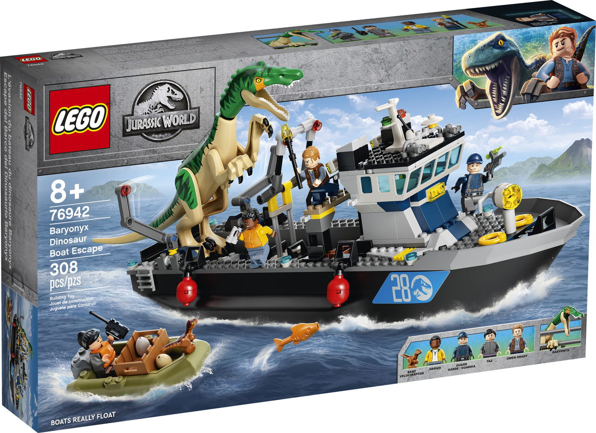 LEGO Jurassic World Baryonyx Dinosaur Boat Escape 76942 Building Sets - Toys - New - CaveGamers