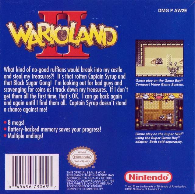 Wario Land II Game Boy - Video Game - Used - CaveGamers - Image 2