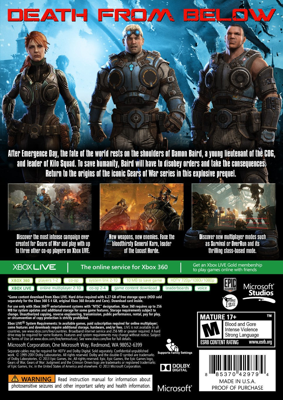Gears of War: Judgment Xbox 360 - Video Game - Used - CaveGamers - Image 2