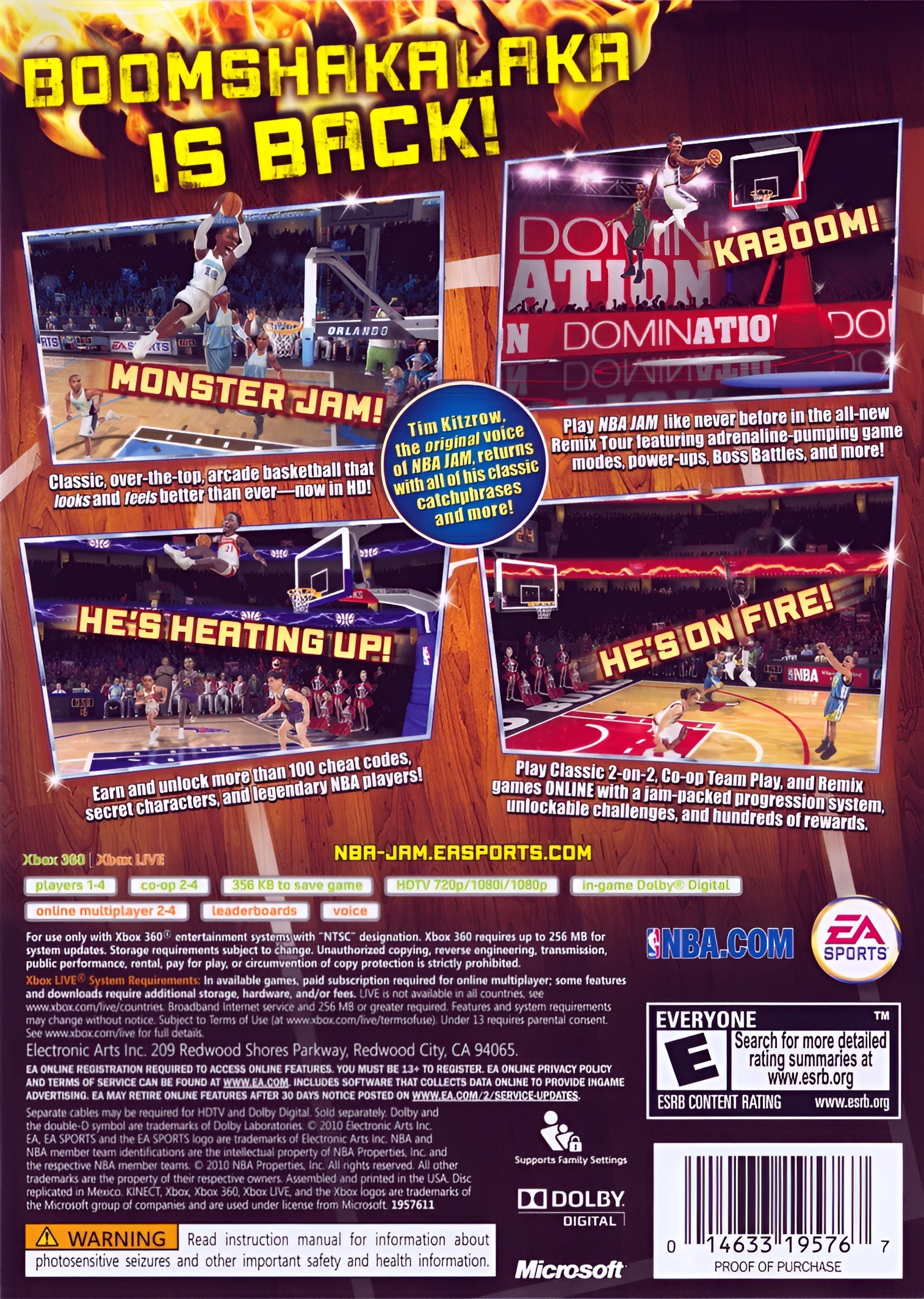 NBA Jam Xbox 360 - Video Game - Used - CaveGamers - Image 2