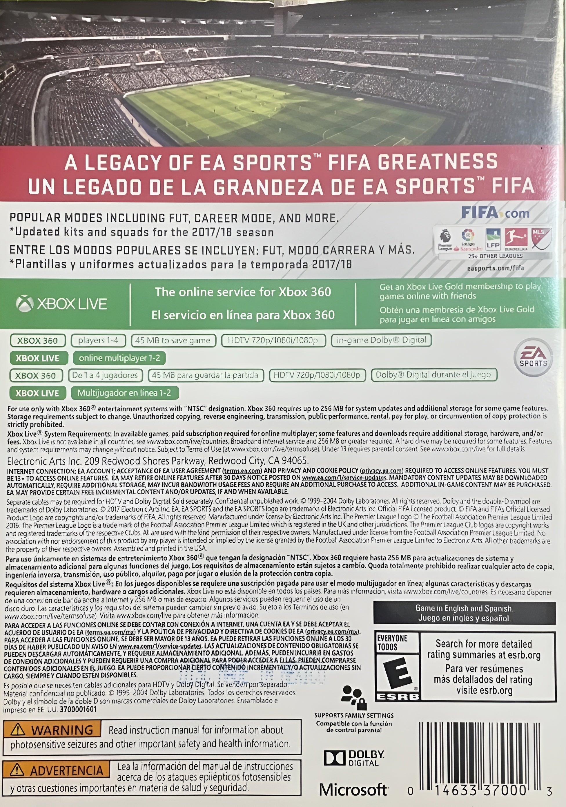 FIFA 18 Legacy Edition Xbox 360 - Video Game - Used - CaveGamers - Image 2