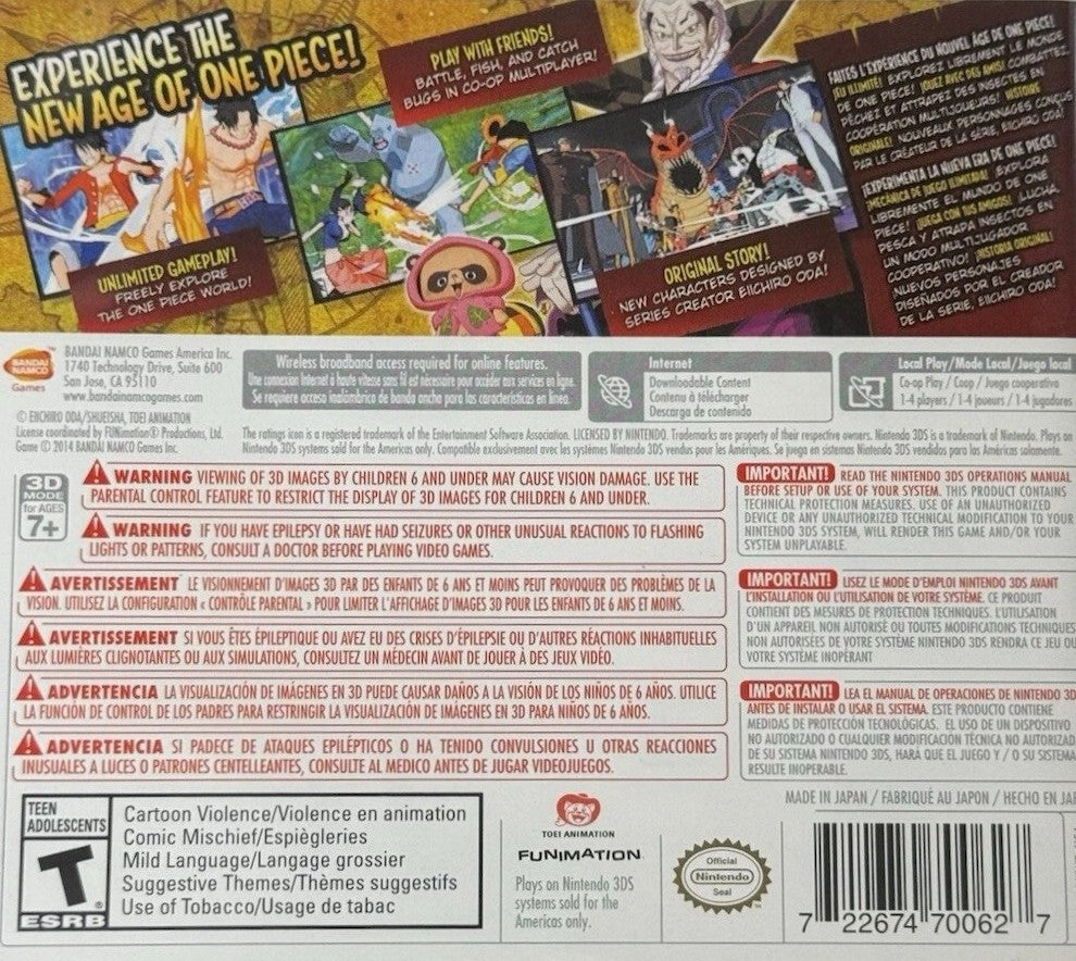 One Piece: Unlimited World: Day One Edition 3DS - Video Game - Used - CaveGamers - Image 2