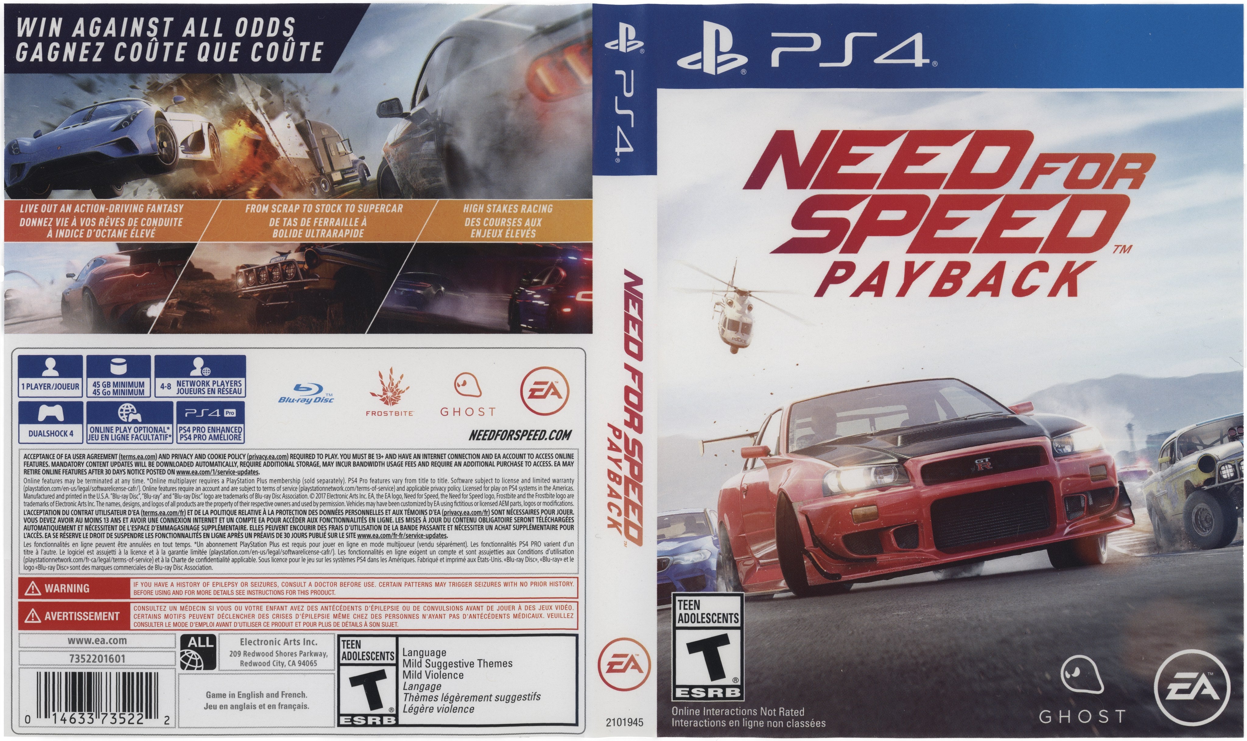 Need for Speed Payback PS4 - Video Game - Used - CaveGamers - Image 4
