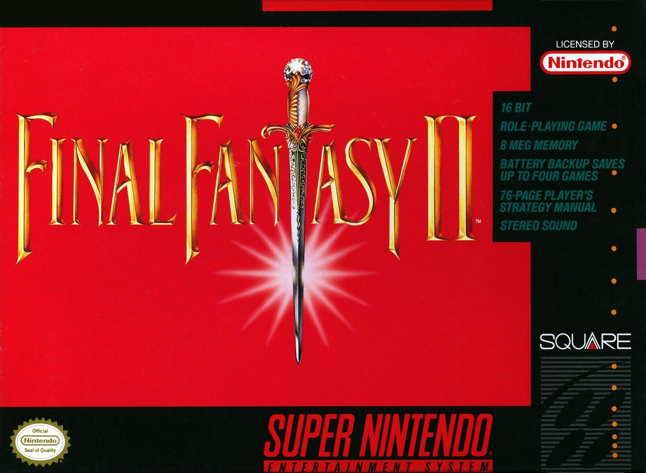 Final Fantasy II SNES - Video Game - Used - CaveGamers