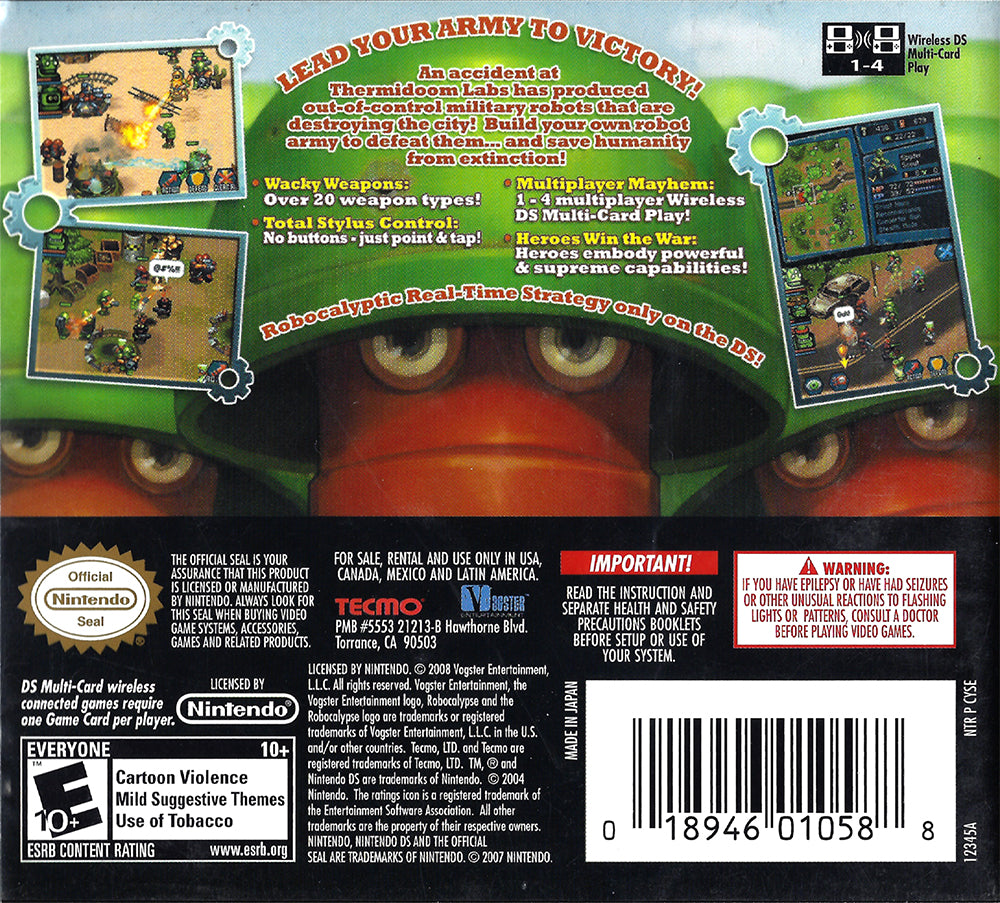 Robocalypse DS - Video Game - Used - CaveGamers - Image 2