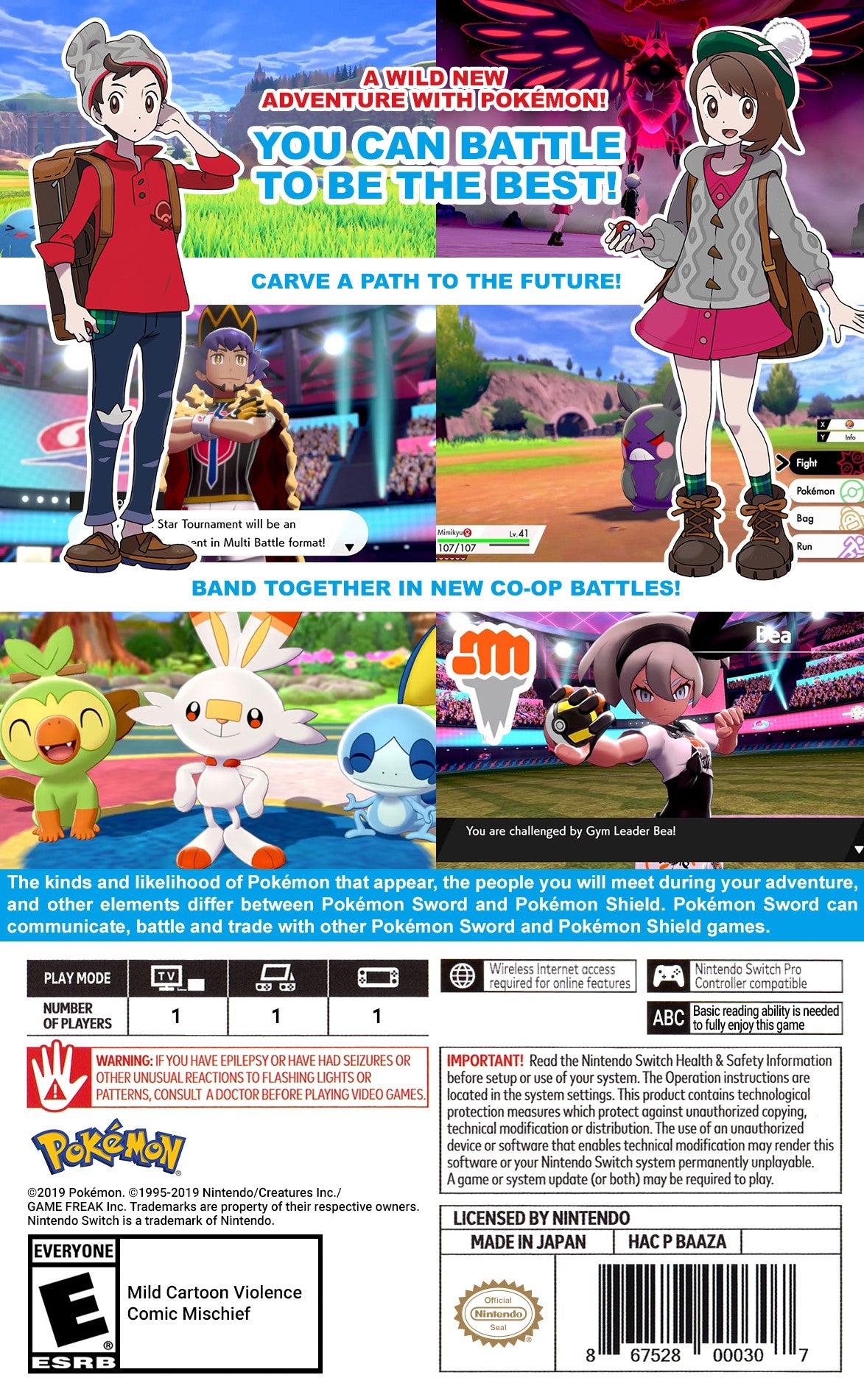 Pokemon Sword Switch - Video Game - Used - CaveGamers - Image 2