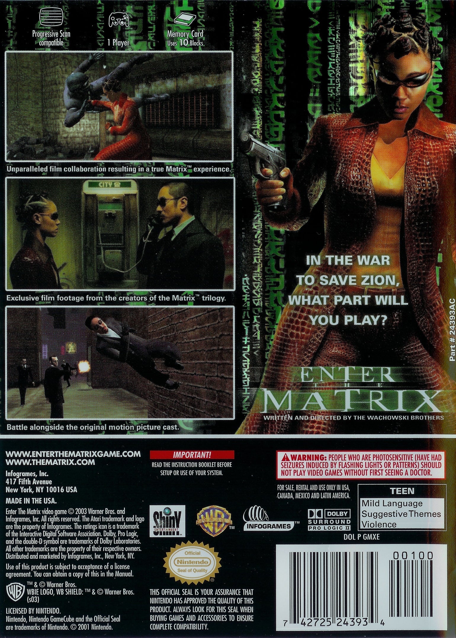 Enter the Matrix [2 Discs] GameCube - Video Game - Used - CaveGamers - Image 2