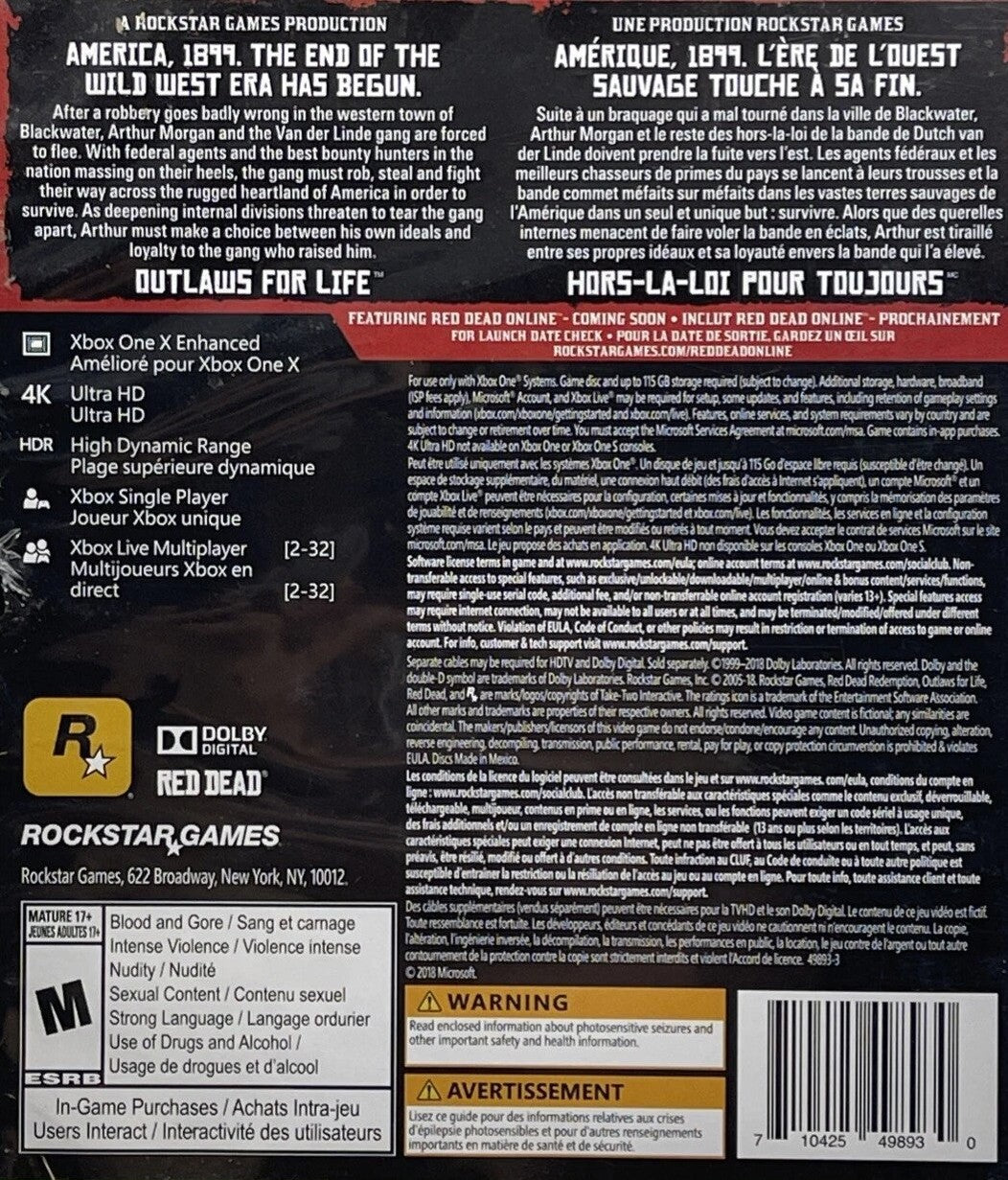 Red Dead Redemption II [2 Discs] Xbox One - Video Game - Used - CaveGamers - Image 2