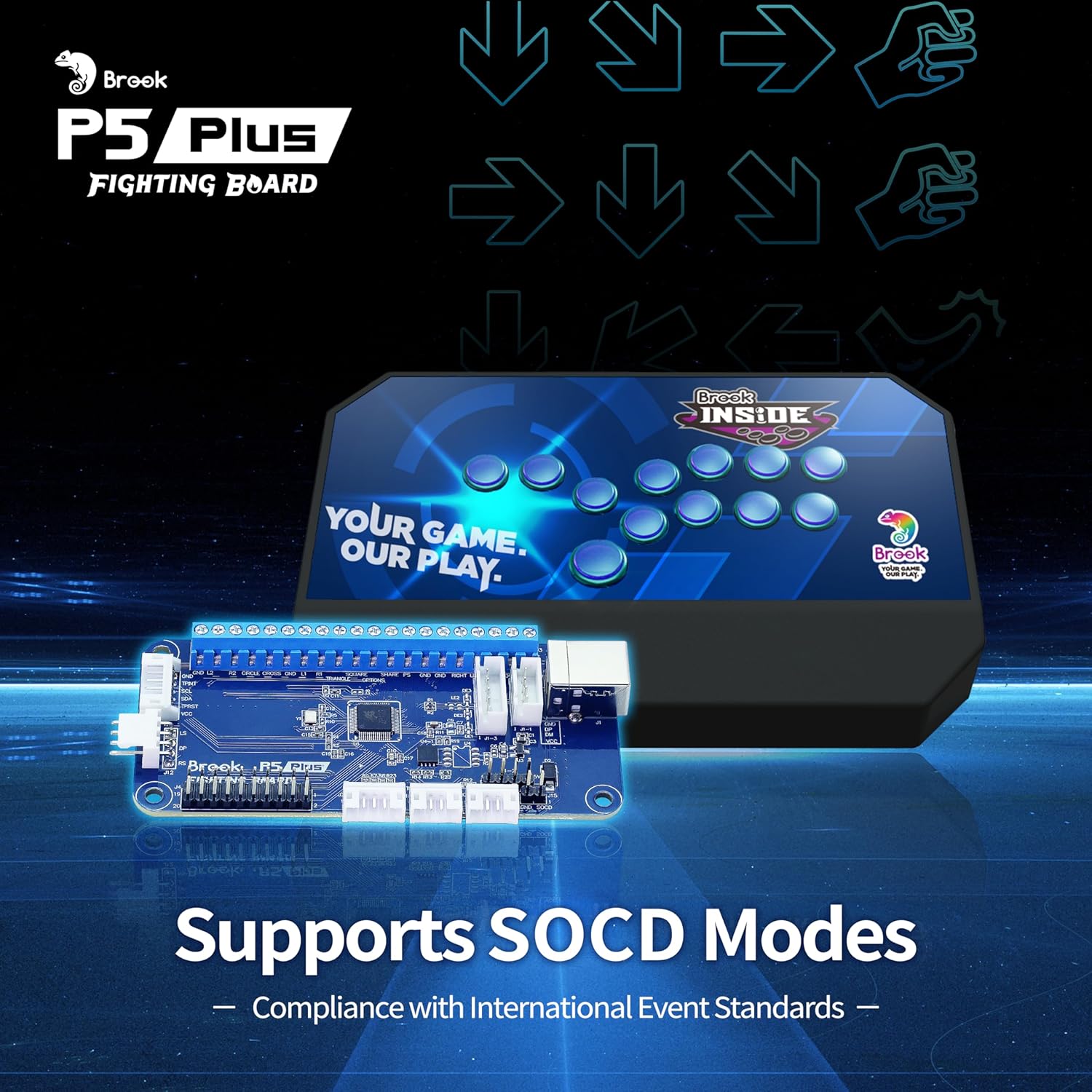 Brook P5 Plus Fighting board - Video Game Accessory - New - CaveGamers - Image 5