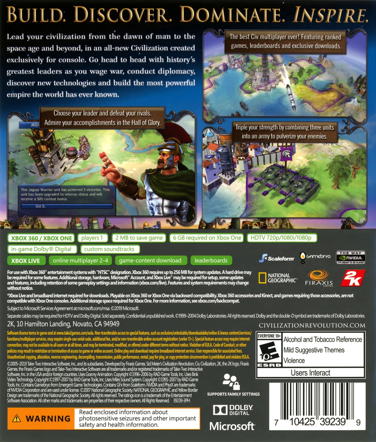Sid Meier's Civilization Revolution Xbox 360 - Video Game - Used - CaveGamers - Image 2