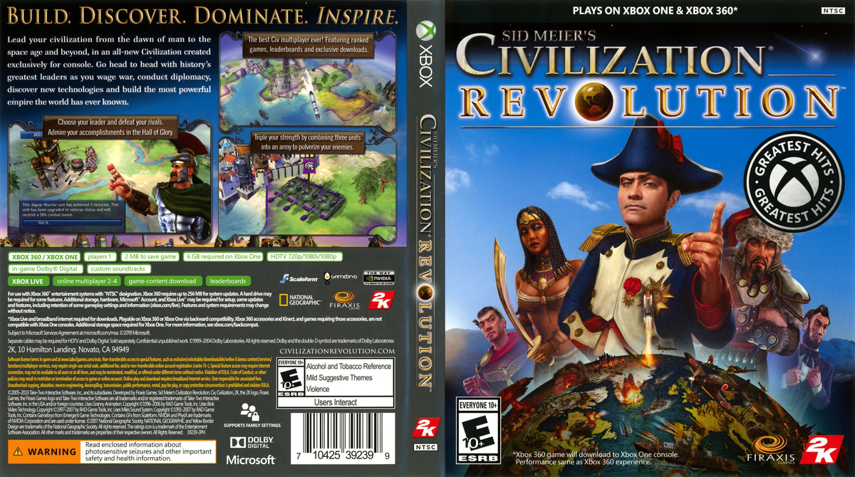 Sid Meier's Civilization Revolution Xbox 360 - Video Game - Used - CaveGamers - Image 4
