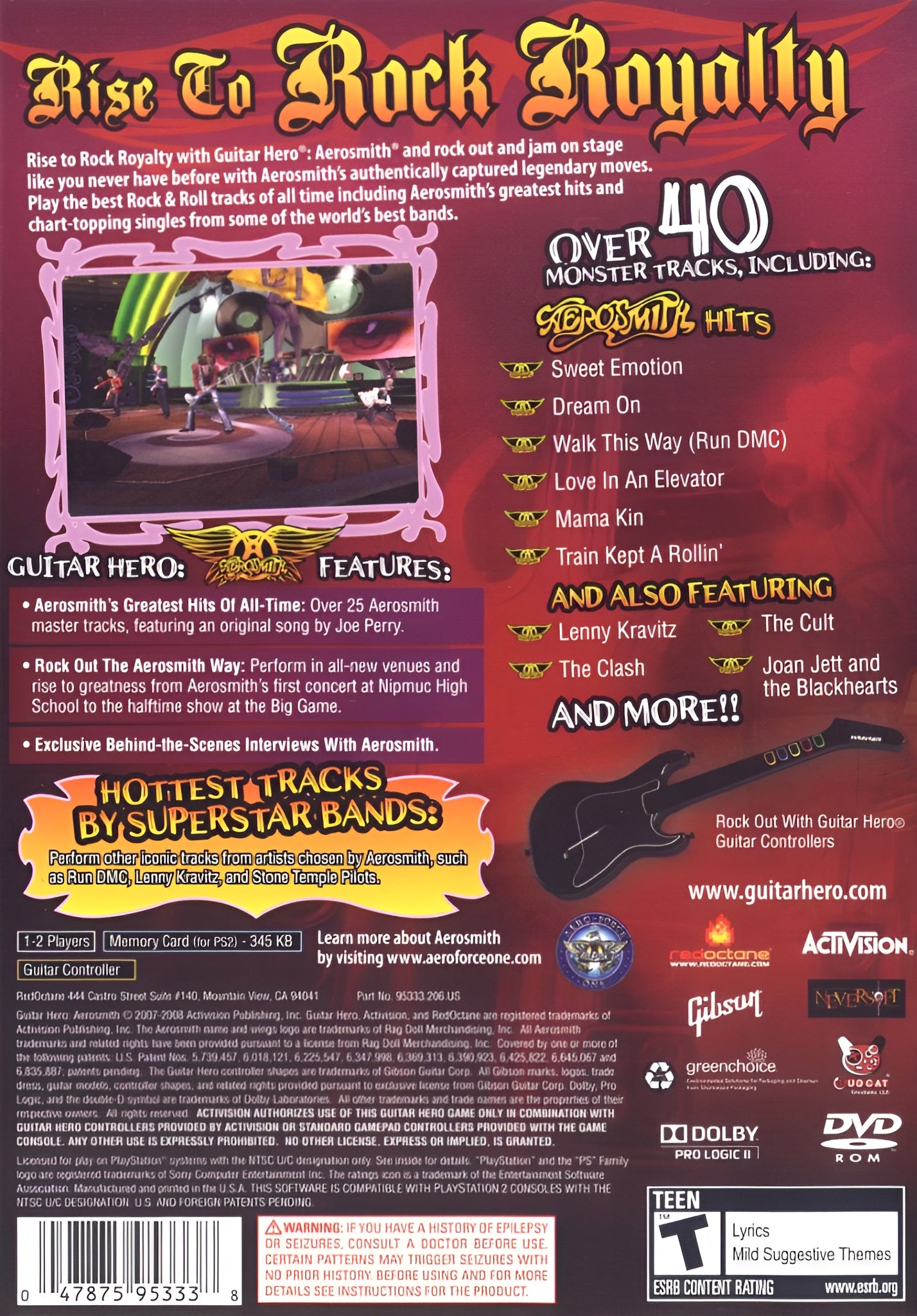 Guitar Hero Aerosmith PS2 - Video Game - Used - CaveGamers - Image 2
