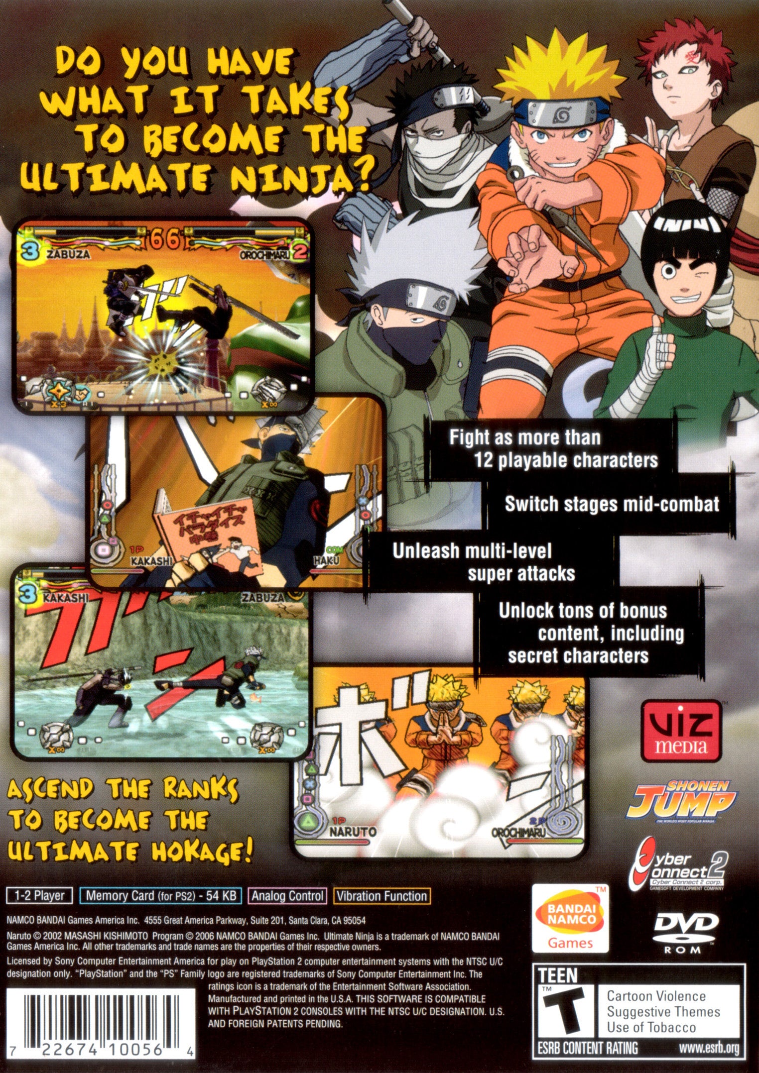 Naruto: Ultimate Ninja PS2 - Video Game - Used - CaveGamers - Image 2
