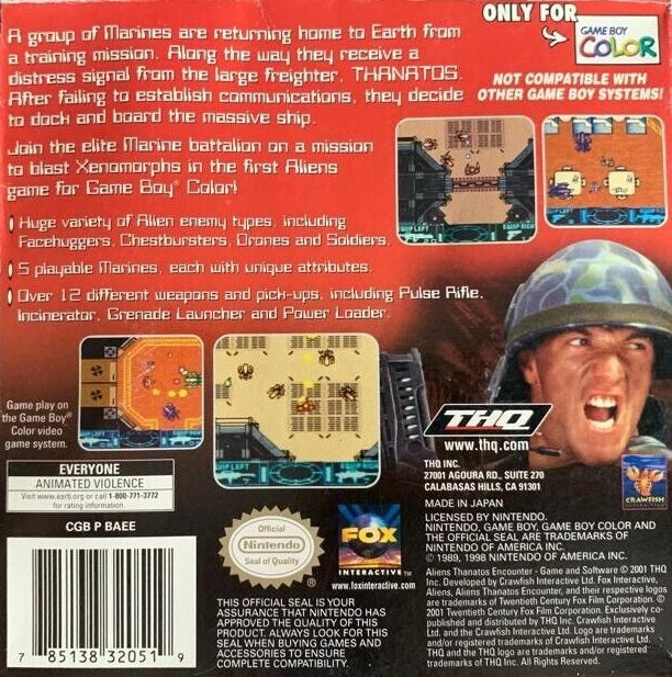 Aliens Thanatos Encounter Game Boy Color - Video Game - Used - CaveGamers - Image 2