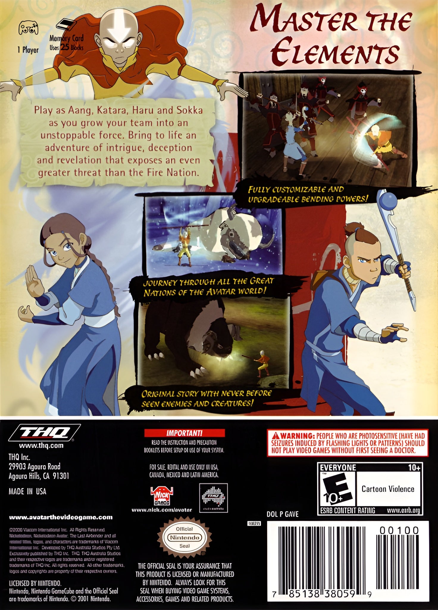 Avatar the Last Airbender GameCube - Video Game - Used - CaveGamers - Image 2