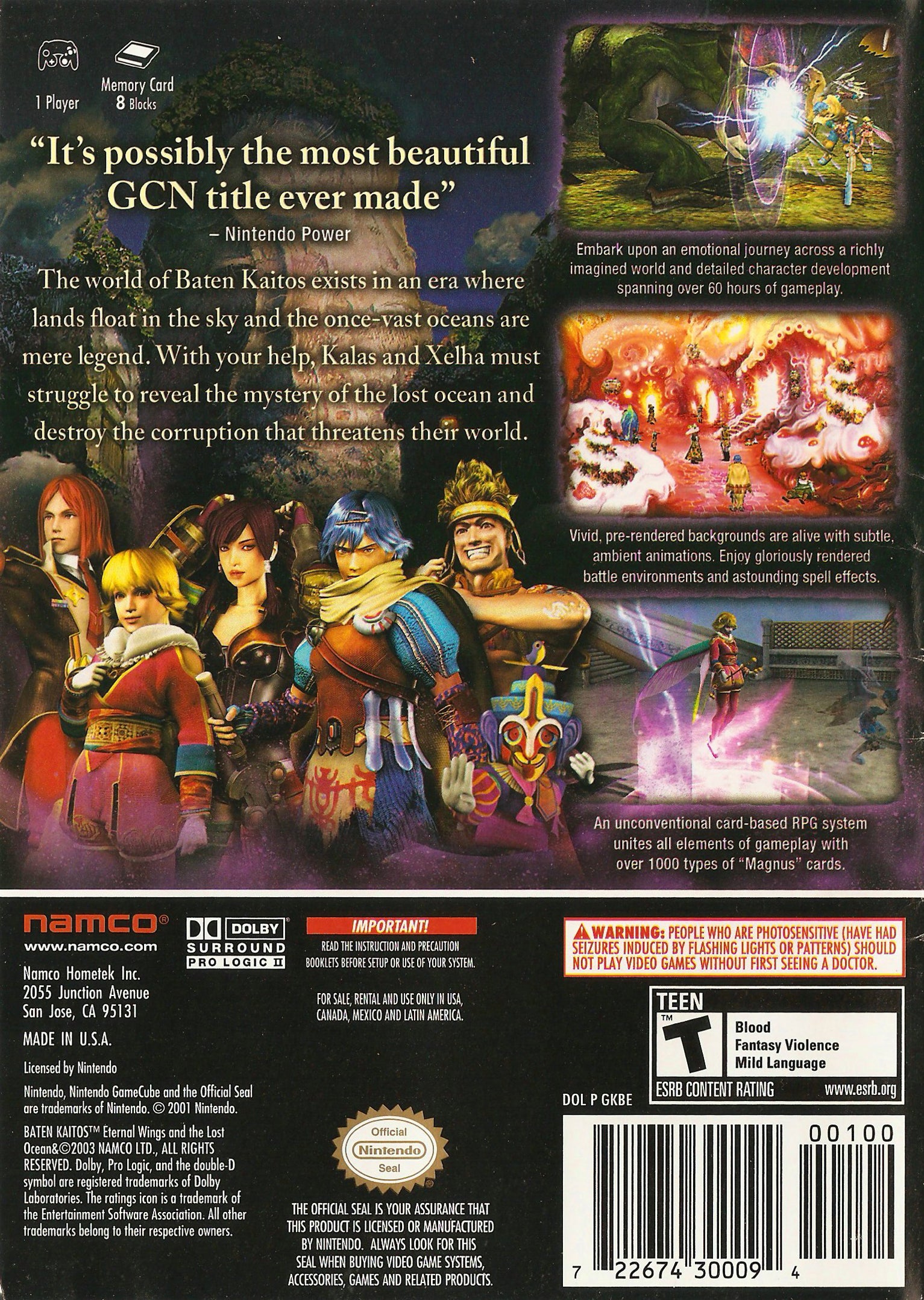 Baten Kaitos [2 Discs] GameCube - Video Game - Used - CaveGamers - Image 2