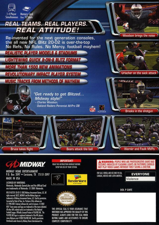 NFL Blitz 2002 GameCube - Video Game - Used - CaveGamers - Image 2