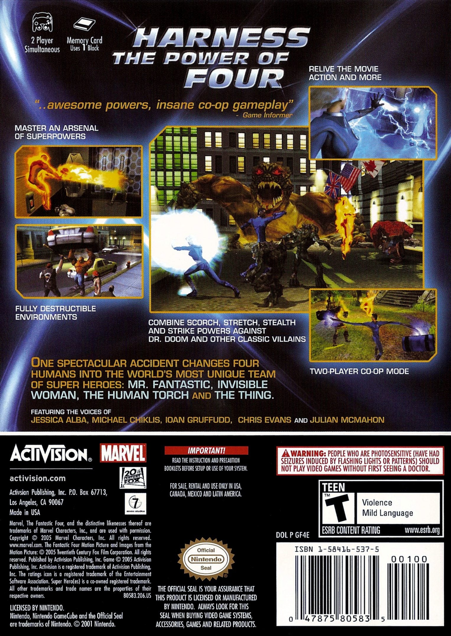 Fantastic 4 GameCube - Video Game - Used - CaveGamers - Image 2