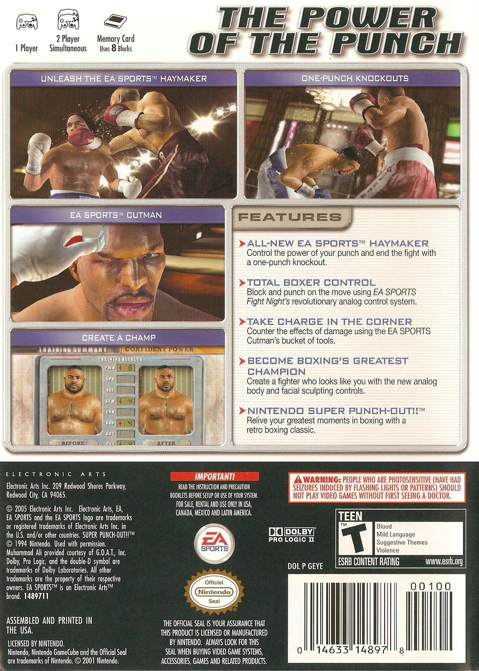 Fight Night Round 2 GameCube - Video Game - Used - CaveGamers - Image 2