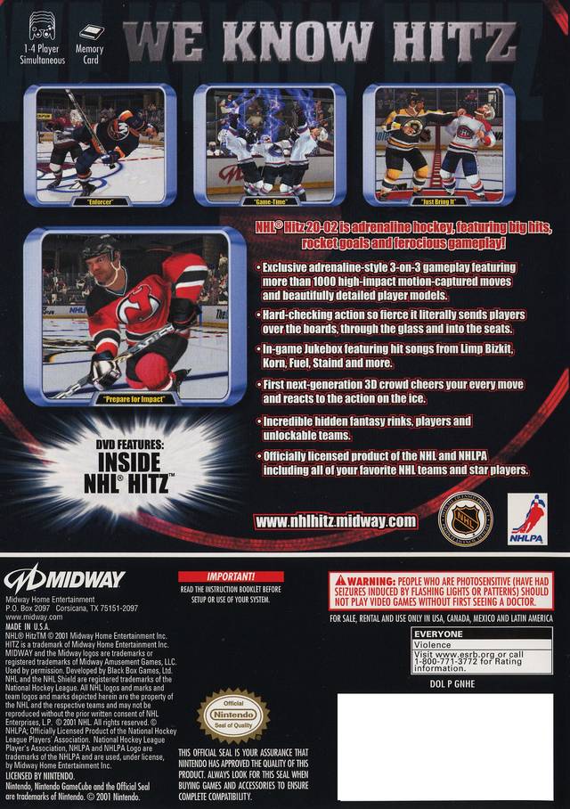 NHL Hitz 2002 GameCube - Video Game - Used - CaveGamers - Image 2