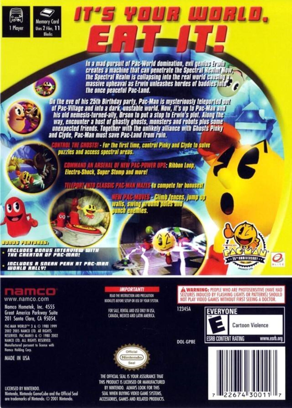 Pac-Man World 3 GameCube - Video Game - Used - CaveGamers - Image 2